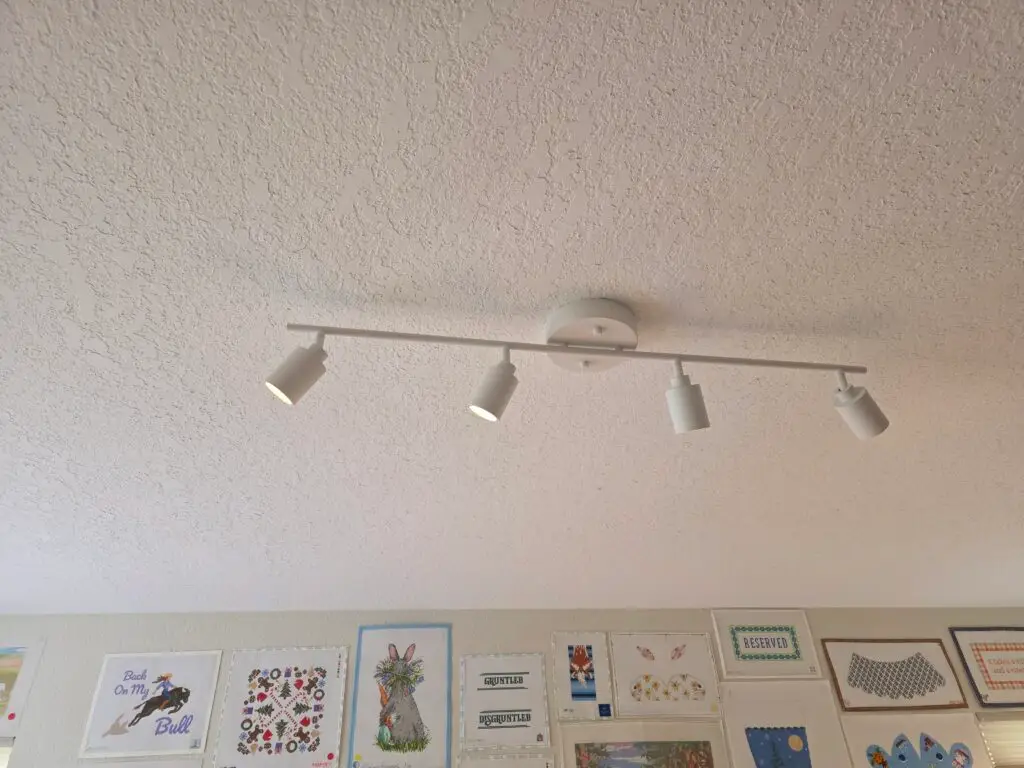 Light Fixture Installation and Pegboard Mounting in Austin — craft room organization